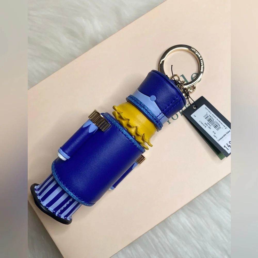 Kate Spade Oh What Fun 3D Nutcracker Key Chain KJ963 Blue Multicolor New
